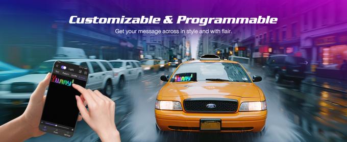 प्रोग्रामेबल एलईडी साइन, 15'x4' पूर्वनिर्मित एनीमेशन और अनुकूलन योग्य टेक्स्ट एलईडी कार साइन, ब्लूटूथ एपीपी नियंत्रण स्क्रॉलिंग एलईडी साइन, कस्टम, ग्राफिटी कार स्टोर होटल छुट्टी के लिए लचीला एलईडी मैट्रिक्स पैनल 1