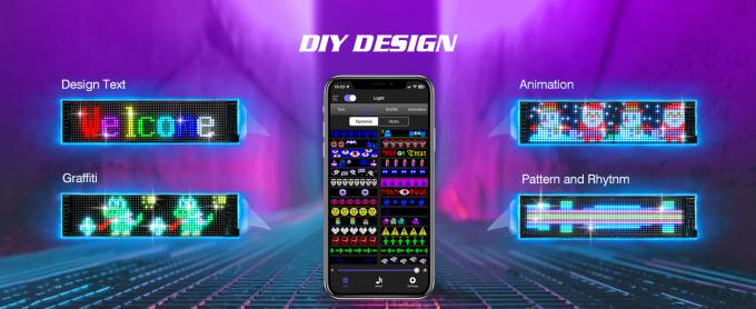 प्रोग्रामेबल एलईडी साइन, 15'x4' पूर्वनिर्मित एनीमेशन और अनुकूलन योग्य टेक्स्ट एलईडी कार साइन, ब्लूटूथ एपीपी नियंत्रण स्क्रॉलिंग एलईडी साइन, कस्टम, ग्राफिटी कार स्टोर होटल छुट्टी के लिए लचीला एलईडी मैट्रिक्स पैनल 3