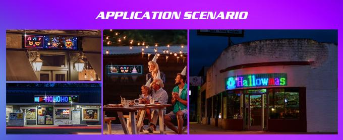 प्रोग्रामेबल एलईडी साइन, 15'x4' पूर्वनिर्मित एनीमेशन और अनुकूलन योग्य टेक्स्ट एलईडी कार साइन, ब्लूटूथ एपीपी नियंत्रण स्क्रॉलिंग एलईडी साइन, कस्टम, ग्राफिटी कार स्टोर होटल छुट्टी के लिए लचीला एलईडी मैट्रिक्स पैनल 5