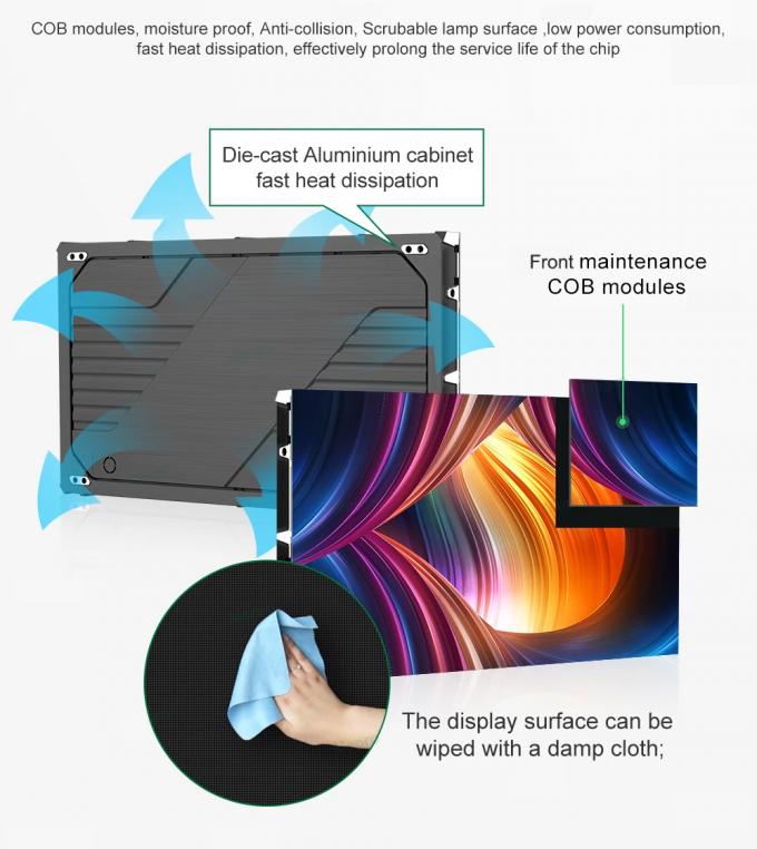 इनडोर एल्यूमीनियम पैनल एलईडी वीडियो वॉल इनडोर और आउटडोर अनुप्रयोगों के लिए ठीक पिच 1
