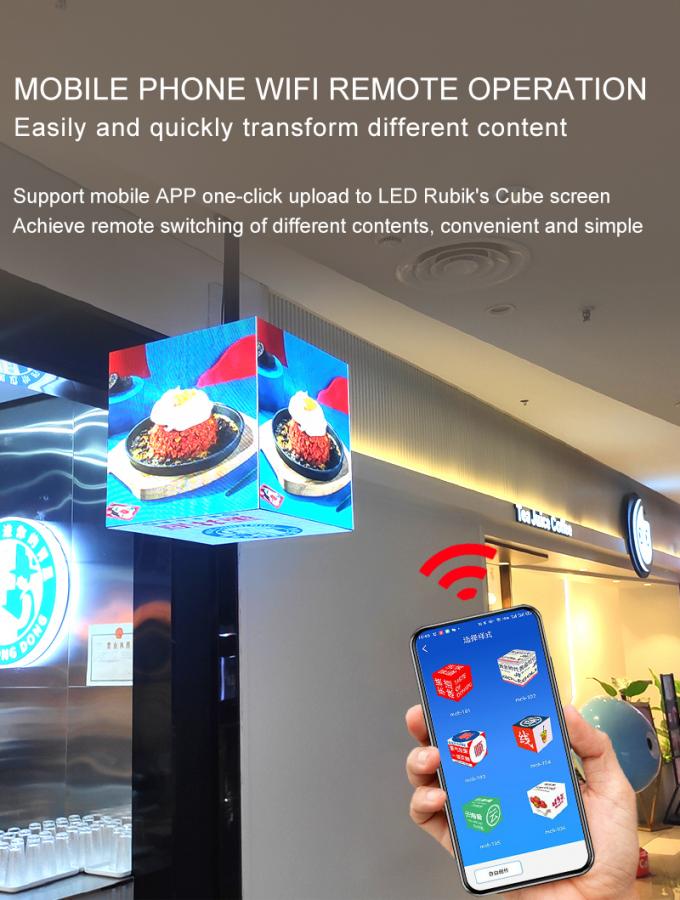 क्यूब एलईडी डिस्प्ले P2.5 P3 P4mm अनुकूलित खुदरा स्टोर विज्ञापन क्यूब एलईडी स्क्रीन 1