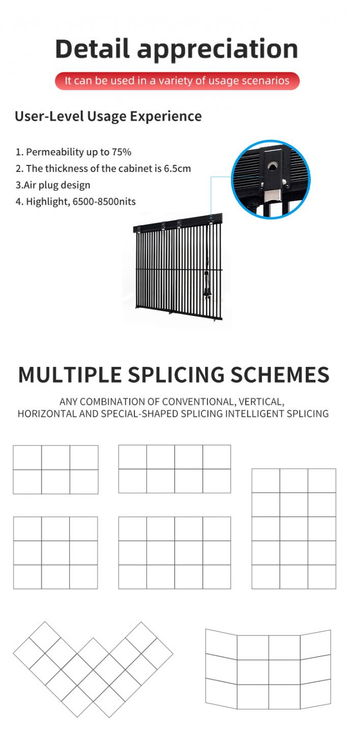 पारदर्शी एलईडी स्क्रीन डिस्प्ले पारदर्शी ग्लास विंडो एलईडी पारदर्शी वीडियो दीवार लचीला पैनल उच्च चमकएलईडी स्क्रीन 2