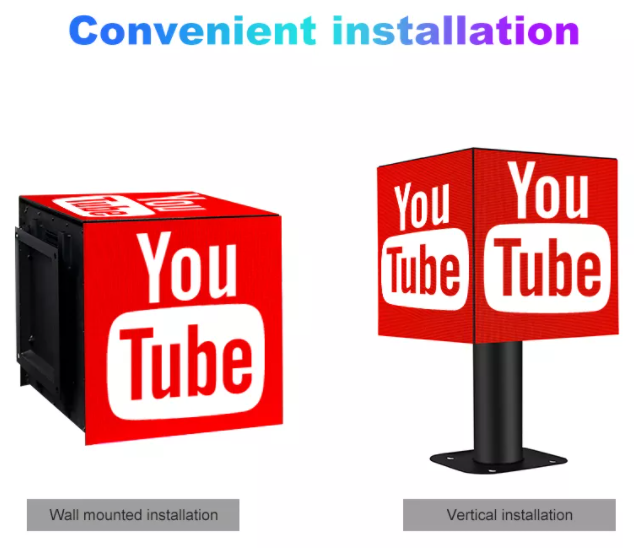 P2.5 P3 P3.91 P4.81 इनडोर और आउटडोर विज्ञापन के लिए एलईडी क्यूब लोगो डिस्प्ले क्रिएटिव एलईडी डिस्प्ले स्क्रीन 7