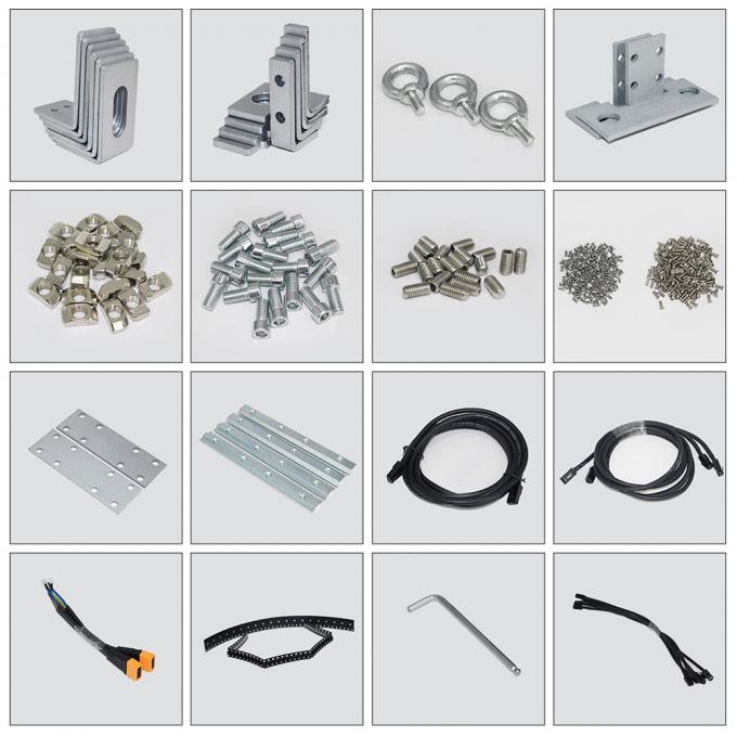 3.91-7.82 मिमी पिक्सेल पिच पारदर्शी एलईडी डिस्प्ले स्क्रीन, 5-100 मीटर देखने की दूरी के लिए 75% पारदर्शिता के साथ 1
