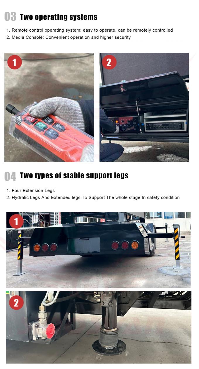 आउटडोर पी4 एलईडी साइन स्क्रीन ट्रेलर सौर पैनल विज्ञापन ट्रेलर एचडी एलईडी डिस्प्ले 4