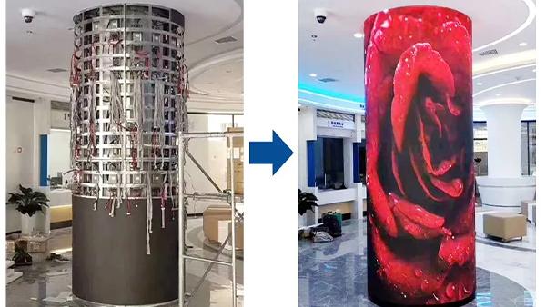 अनुकूलन योग्य सॉफ्ट एलईडी स्क्रीन टीवी डिस्प्ले पी3 इंडोर फ्लेक्सिबल एलईडी पैनल सेक्सी स्क्रीन मूल्य 3