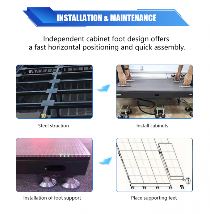 3 डी स्टेज डांस फ्लोर पैनल डिस्प्ले इंटरएक्टिव एलईडी फ्लोर टाइल स्क्रीन P2.6 P2.97 P3.91 एलईडी स्क्रीन 9