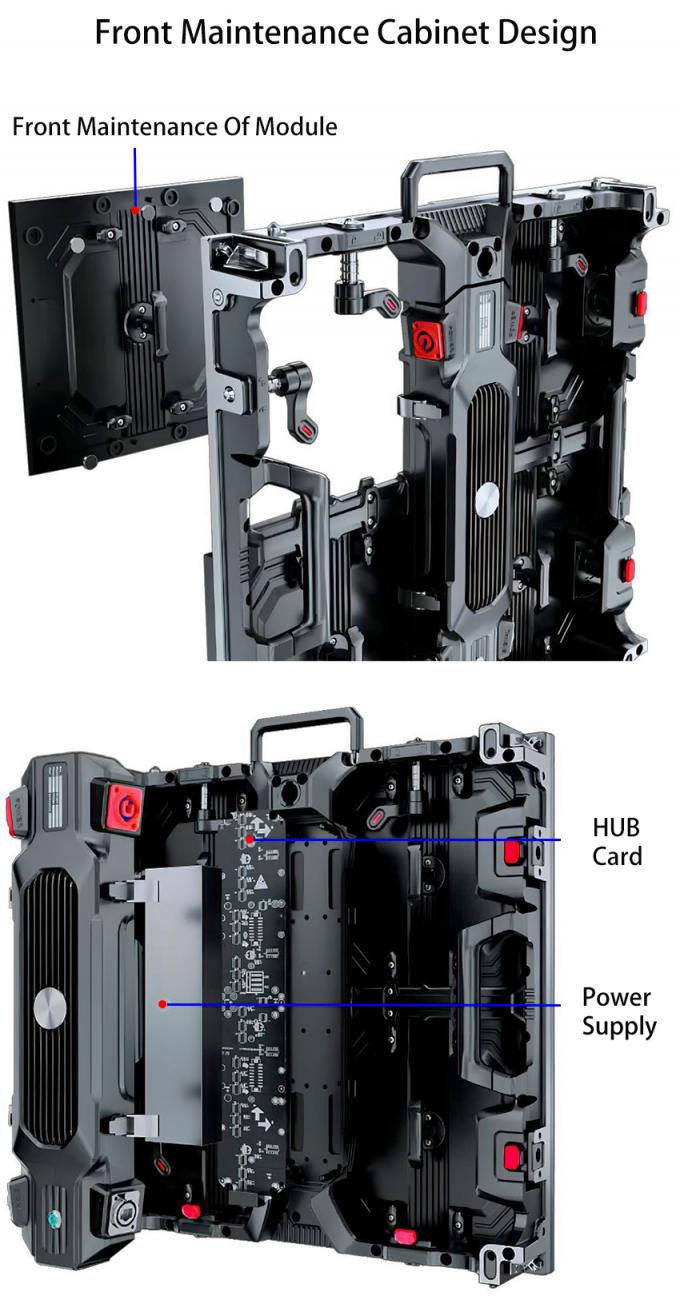 बैक स्टेज वीडियो वॉल डिस्प्ले पैनल के लिए इनडोर आउटडोर एलईडी स्क्रीन P1.56 P1.95 P2.6 P2.97 P3.91 3